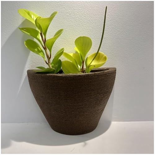 VASO POLIETILENO DE PAREDE DECORATIVO P/PLANTAS/JARDINS/ESCRITÓRIOS LUXO (MARROM)