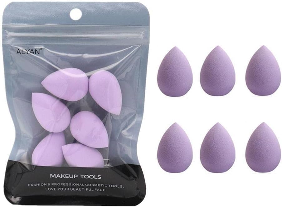 6Pcs Mini Makeup Sponge, Professional Makeup Sponge, Small Beauty Sponge Blender Set for Foundation Powder