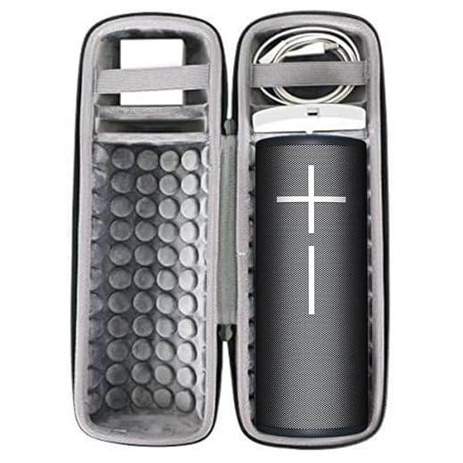 co2CREA Hard Travel Case Replacement for Ultimate Ears UE MEGABOOM 4 MEGABOOM 3 Portable Bluetooth Wireless Speaker (Black case for Speaker and Charging Dock)