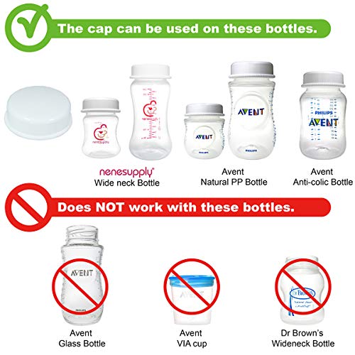 Nenesupply 4.7Oz Wide Neck Breast Pump Bottles Use As Bottles For Pumping With Spectra S1 Spectra S2 Breast Pumps. Pump Bottles For Spectra Pump. Breastmilk Storage And Collection Bottles (Pack Of 6) #TOP6
