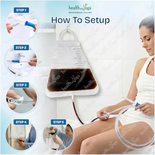 Image of Super Economical Enema Bag Kit (2 Quart) - BPA and Latex Free - Foldable and Compact - Travel Compatible (2 Pieces) (Pack of 2)