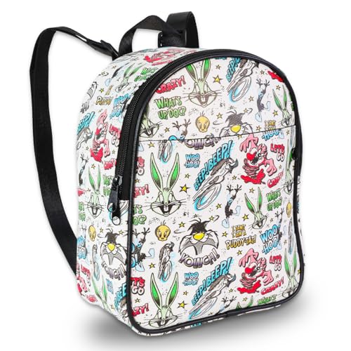 WARNER BROS PICTURES Looney Tunes Mini mochila feminina – Mochila Looney Tunes de couro sintético de
