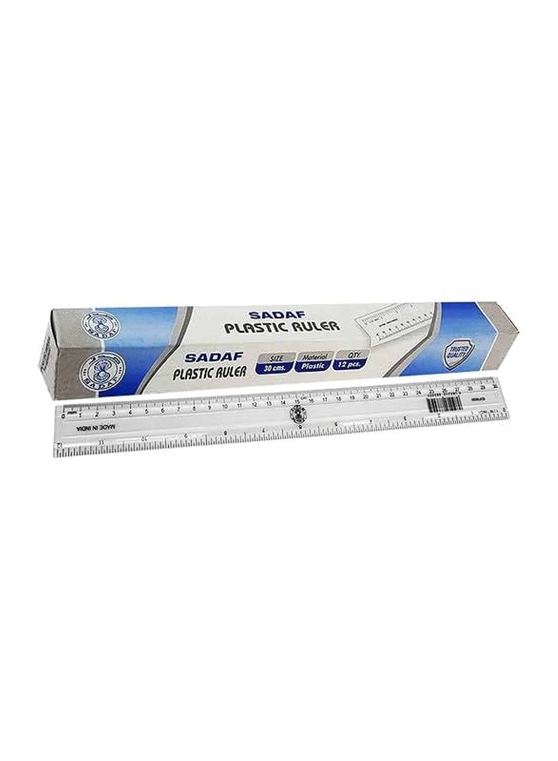 Transparent Plastic Ruler, 30 cm Size