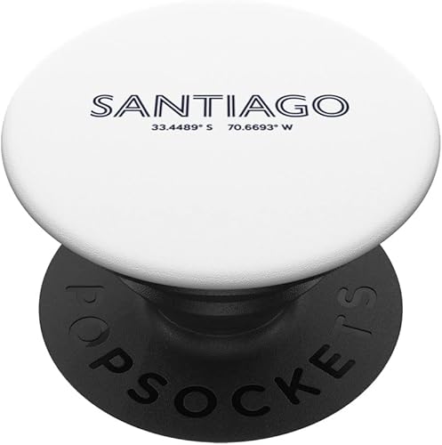 Chile City Coordinates - Santiago PopSockets Swappable PopGrip