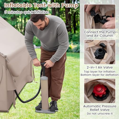 Carpa Inflable para Camping para 4-6 Personas con Bomba miniatura 4