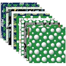 24 Sheet Golf Pattern Paper 12" x 12" Golf Scrapbook Paper Green White Golfs Ball Double-Sided Decorative Craft Papers Sports Golfing Scrapbooking Papers Golfs stickers for Card Making