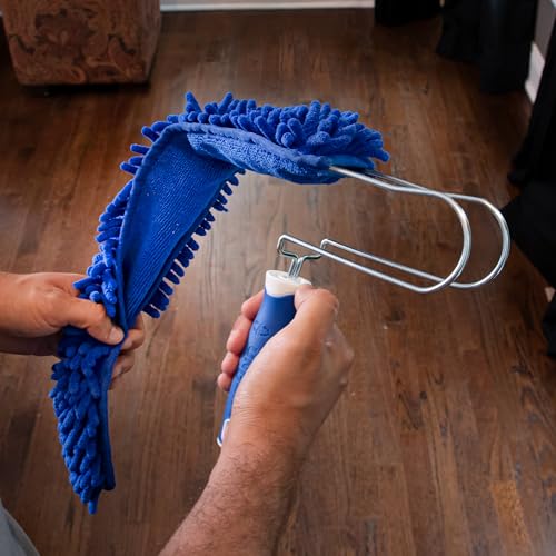 Image of UngerConnect and CleanMicrofiberCeiling FanDuster,Household CleaningSupplies,Reusable and MachineWashableSleeve Compatible with ThreadedPoles for HigherAccess 2inch Brush Thickness(Pack of 6)