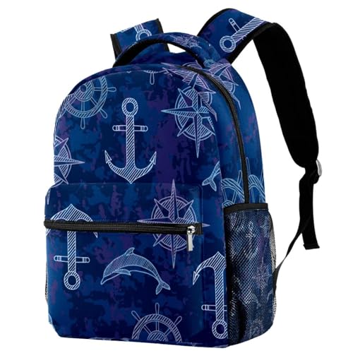 Sac à dos d'école et voyage décontracté pour adolescentes bleu 40cm