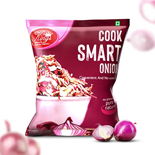 KINGS Cook Smart Onion, Dried Red Onion Flakes with Palm Oil, Hygenically Processed, Hassle Free Cooking, Long Shelf Life, Onion Birista for Daal Tadka Indian Curries & Biryani (250gm, Pack of 4) (B0CG3J8VPR) Amazon Price History, Amazon Price Tracker