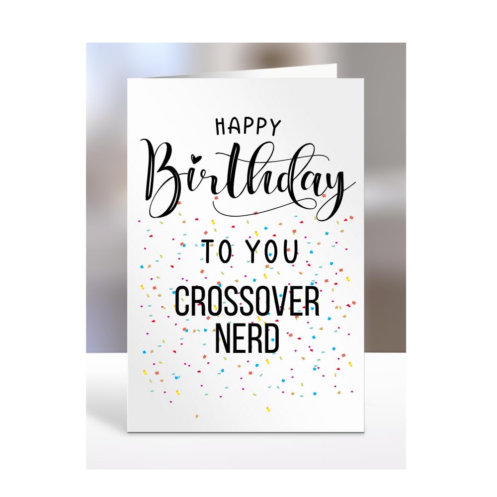 Happy Birthday To You Crossover Nerd Card, Gifts for Men, Women, Presents for Man, Woman or Person, Greetings Card, Funny, Joke, Silly, Gag, A5-127a_88