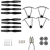 AVAWO Spare Parts for VISUO XS809 XS809W XS809HW XS809HC Quadcopter Crash Pack Kit Replacement, Main Blade Propellers & Propeller Protectors Blades Frame & Motor & Screw & Gear (As Show)