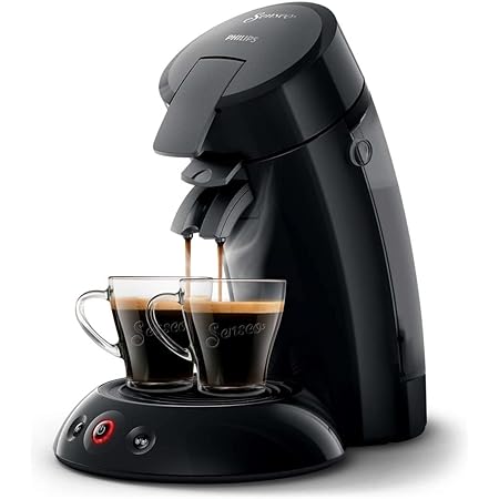 Philips Senseo Original Kaffeepadmaschine mit Crema Plus, 1450 W, 0.7 Liter, 21.3 x 31.5 x 33 cm, Schwarz (HD6553/67)