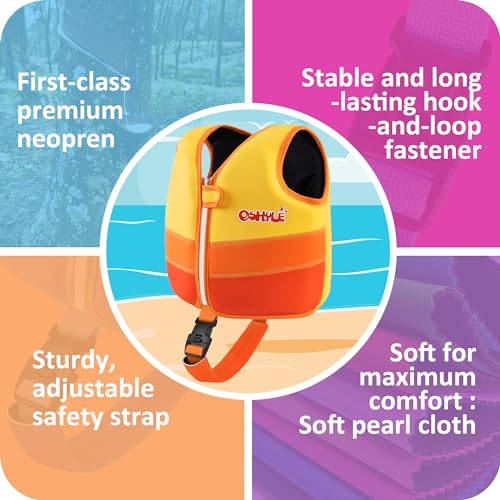 Image of Toddler Swim Vest, Neoprene Trainer with Adjustable Straps and Crotch Strap