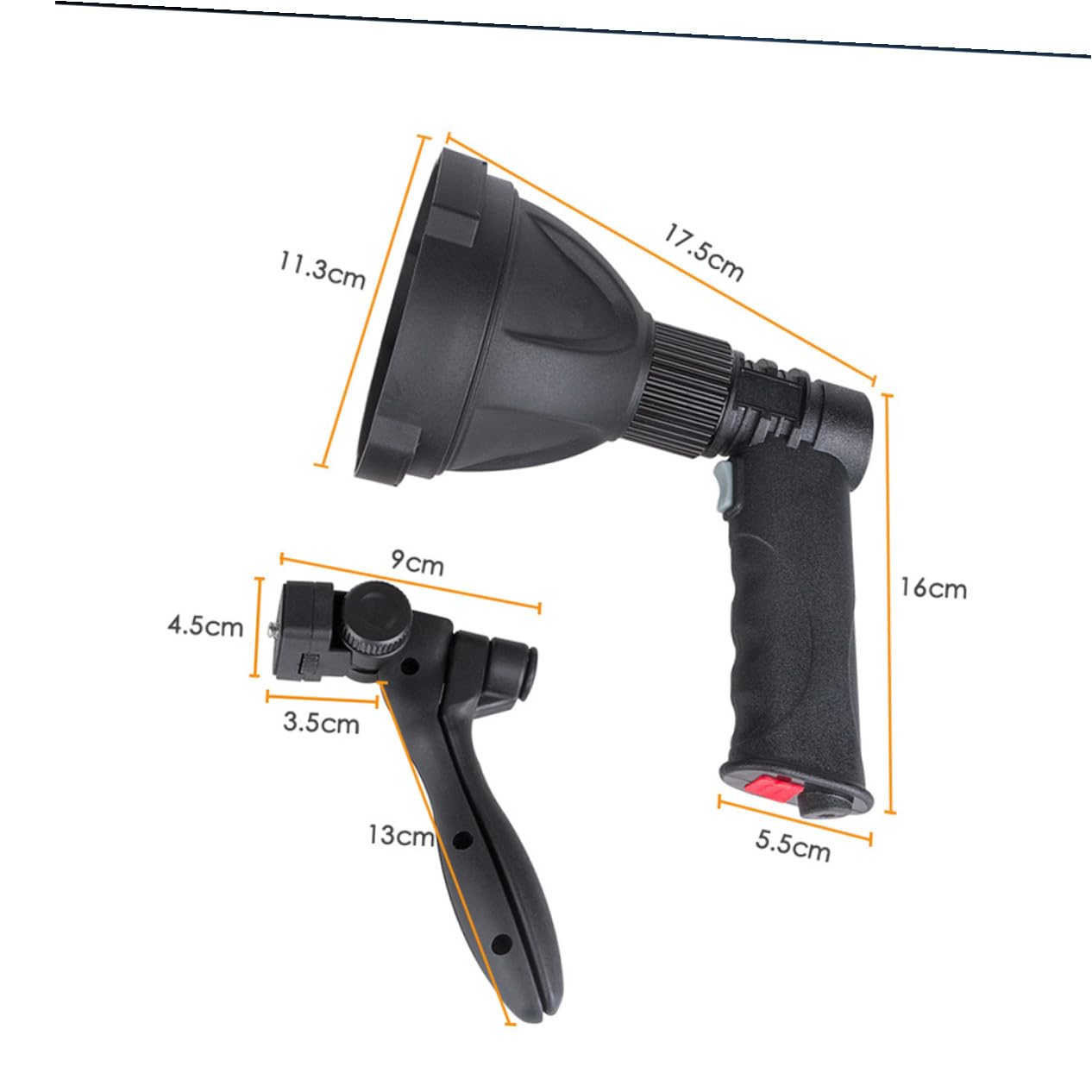 SOIMISS Lampada LED Ricaricabile da Campeggio con Tre Modalità di Illuminazione, Batteria 4000 Mah, Portata 300m, Supporto Triangolare in Pvc per Caccia e Outdoor