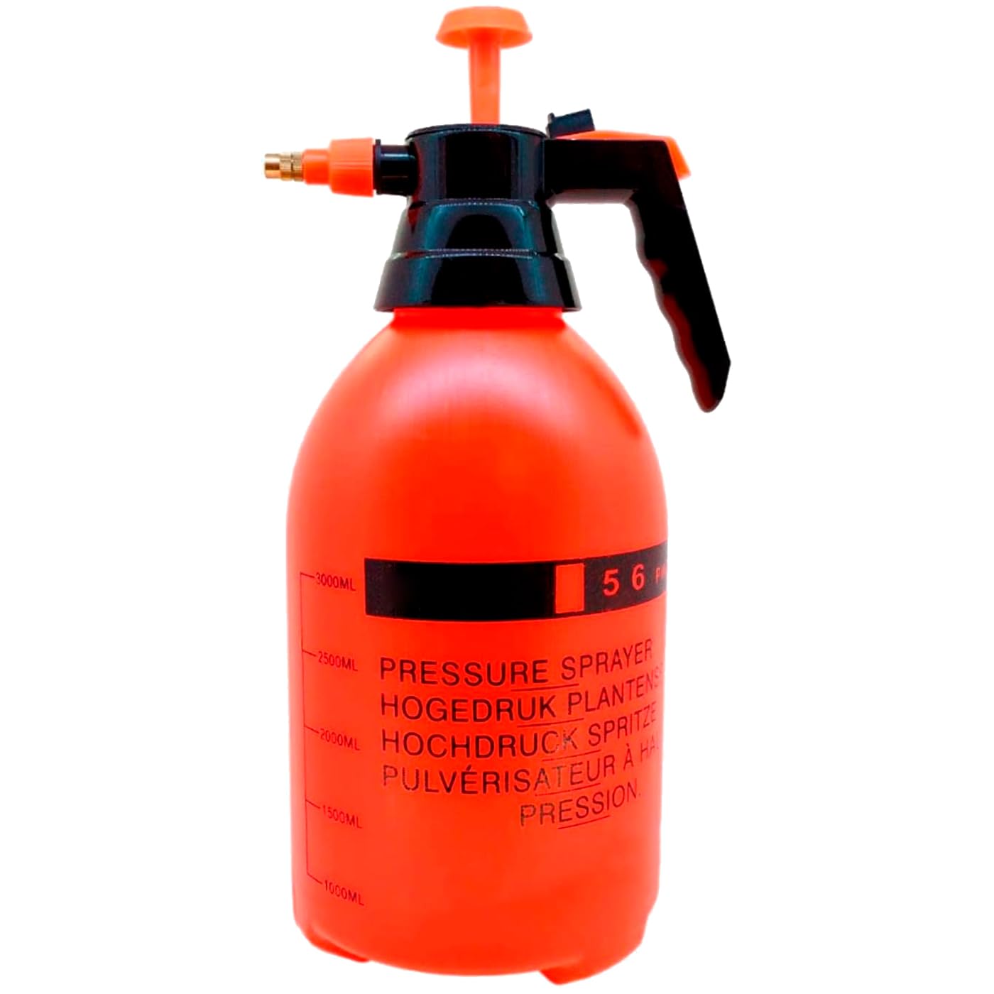 Tradineur Lot de 4 vaporisateurs à prétion pour jardin, en plastique, idéal pour sulfater fleurs et plantes, couleur aléatoire, 3 litres