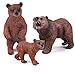 Produktbild LQCN Braunbär Miniatur tierfiguren Spielzeug Kunststoff Garten Dekoration Ornamente wohnkultur unreibbar umweltfreundliche Kinder Geschenk-braunbär 3 stücke