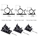 Rustark 100Pcs 3 Sizes Adjustable Multipurpose Self-Adhesive Cable Clips Wire Clamps Cord Holders Cable Organizers for Cord Management