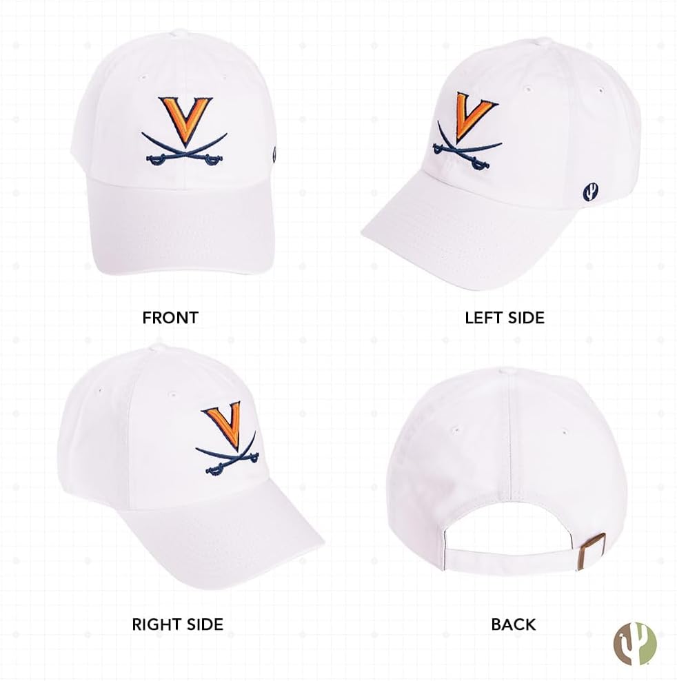 Desert Cactus University of Virginia Baseball Hat Cavalier Wahoos Brimmed Embroidered Cap Adjustable Cloth Strap Adult Type B - Image 3