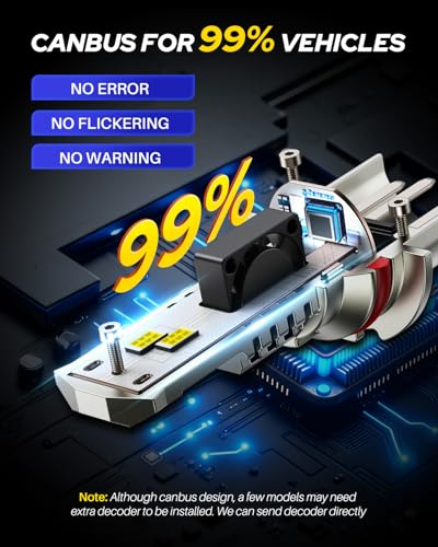 Image of AUTOONE HB5 /9007 Light Bulbs, White 6000K 60000LM with Cooling Fan, 1:1 Halogen Size, HB5 Powersport Fog Lamp, IP68 Waterproof, Quick Installation, Pack of 2