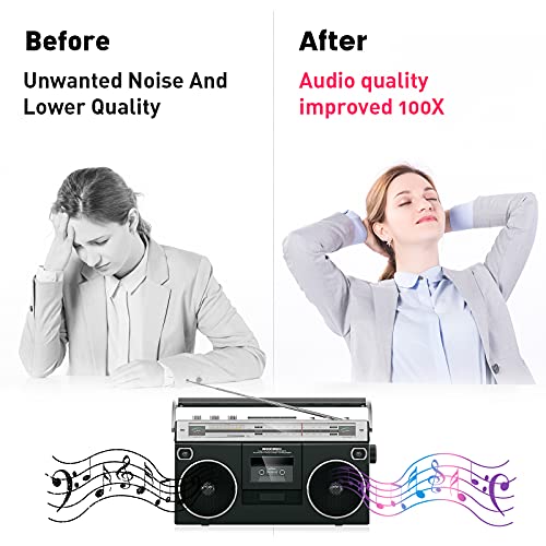 Mwin Audio Cassette Head Cleaner Tape W/ 1 Cleaning Fluids Care Wet Maintenance Kit, Cleaner For Cassette Tape Player/Boombox/Deck/Recorder #TOP3