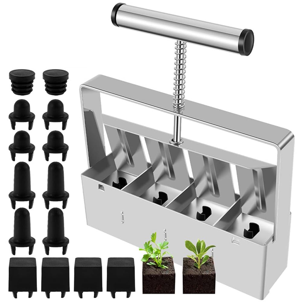 Littimoon Soil Blocker Handheld Seedling Incubator with Seed Pin for Seed Starting,Garden