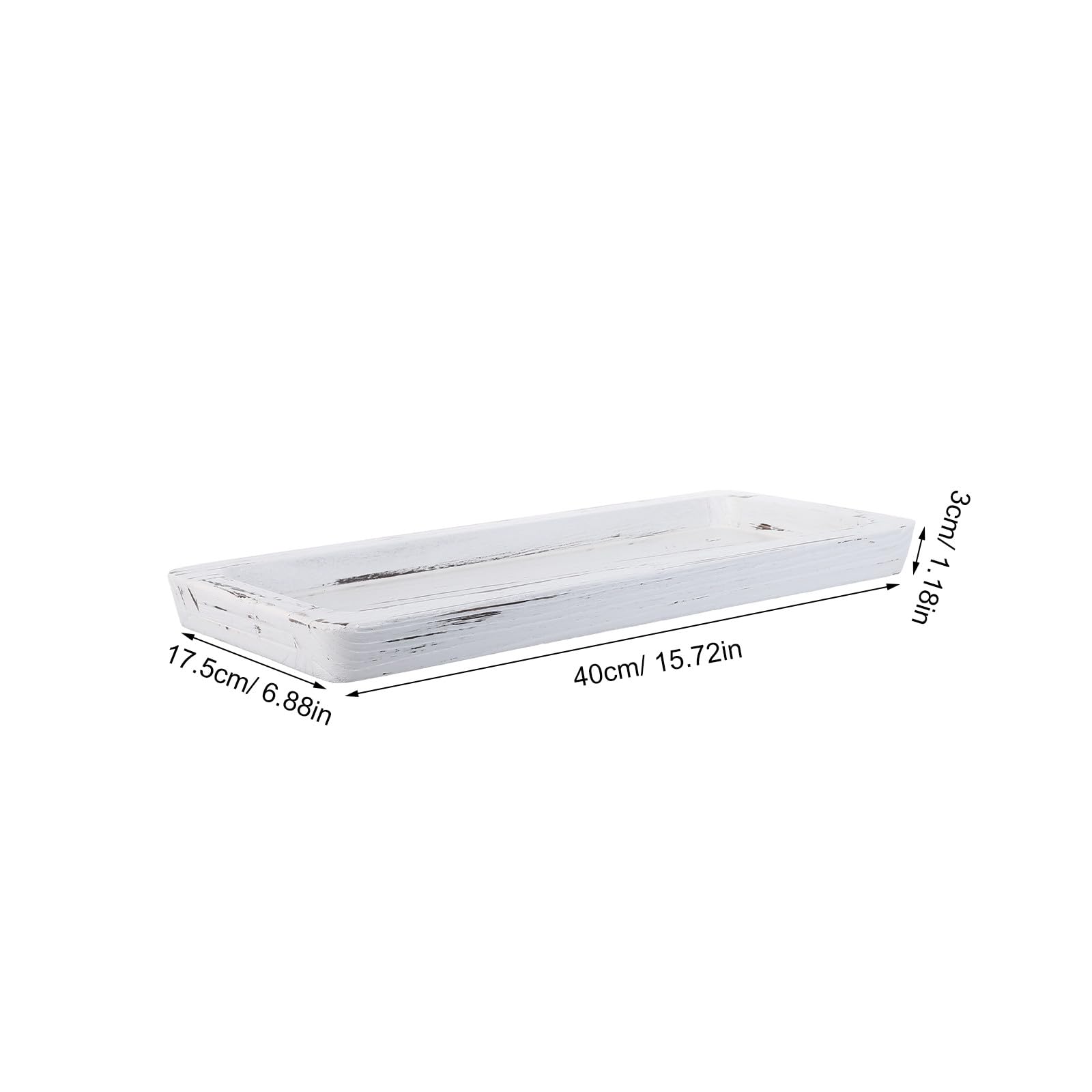 TOYANDONA Bandeja Rectangular Larga y Estrecha: Centro de Mesa Decorativo rústico de Madera para Servir. Portavelas navideño de Estilo rústico para Mesa de Centro o Sala de Estar.
