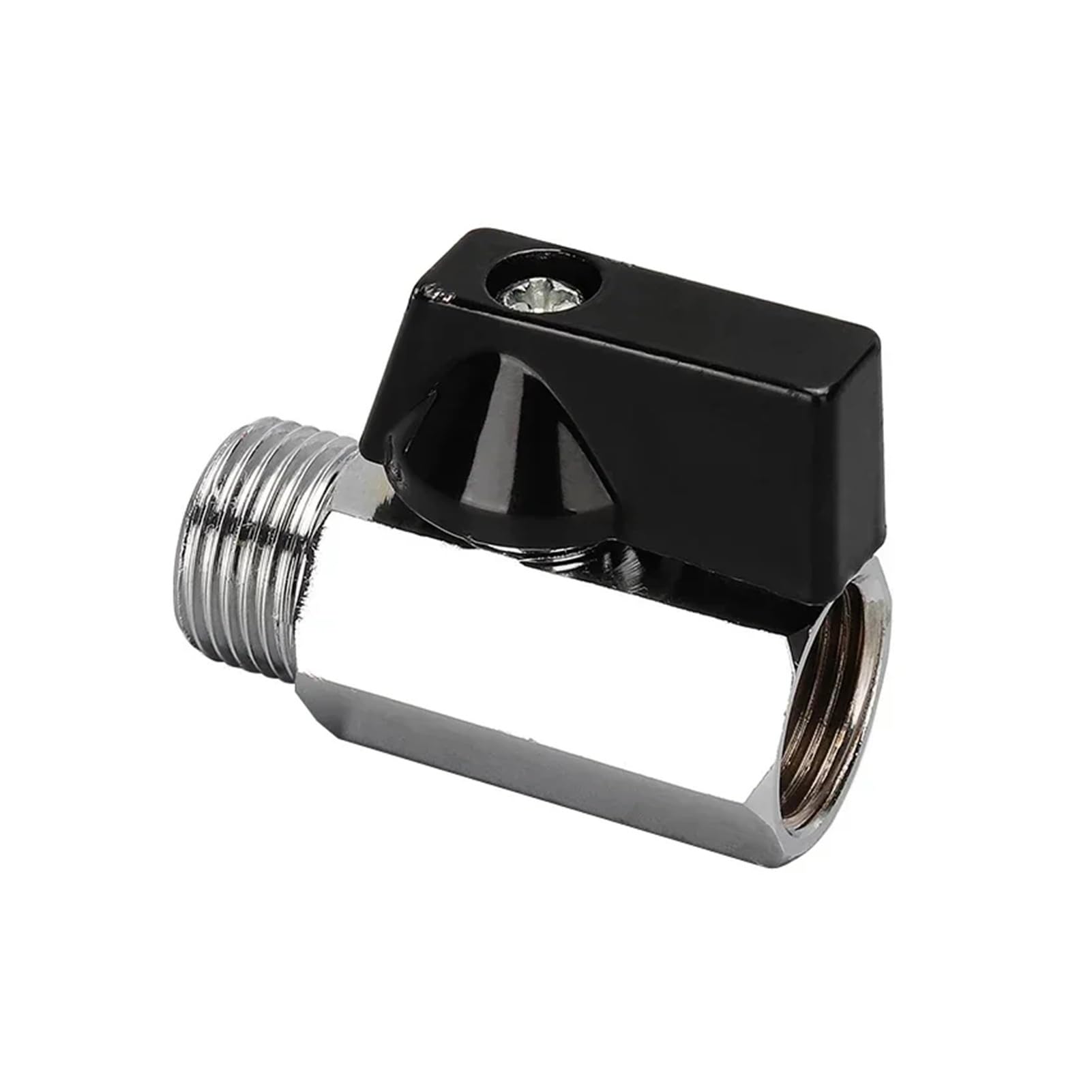 FLAGPVPAGT 1/8" 1/4" 3/8" 1/2" G Straight Thread NPT Male to Female Air Compressor Water Gas Oil Shut Off Valve Brass Mini Ball(01 Male to Female)