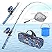 CODEK Kids Fishing Pole Set with Full Starter Kits 2 Set Portable Telescopic Fishing Rod and Reel Cambos for Boys Girls Toddler Youth Age Beginner Little Children Junior Anglers