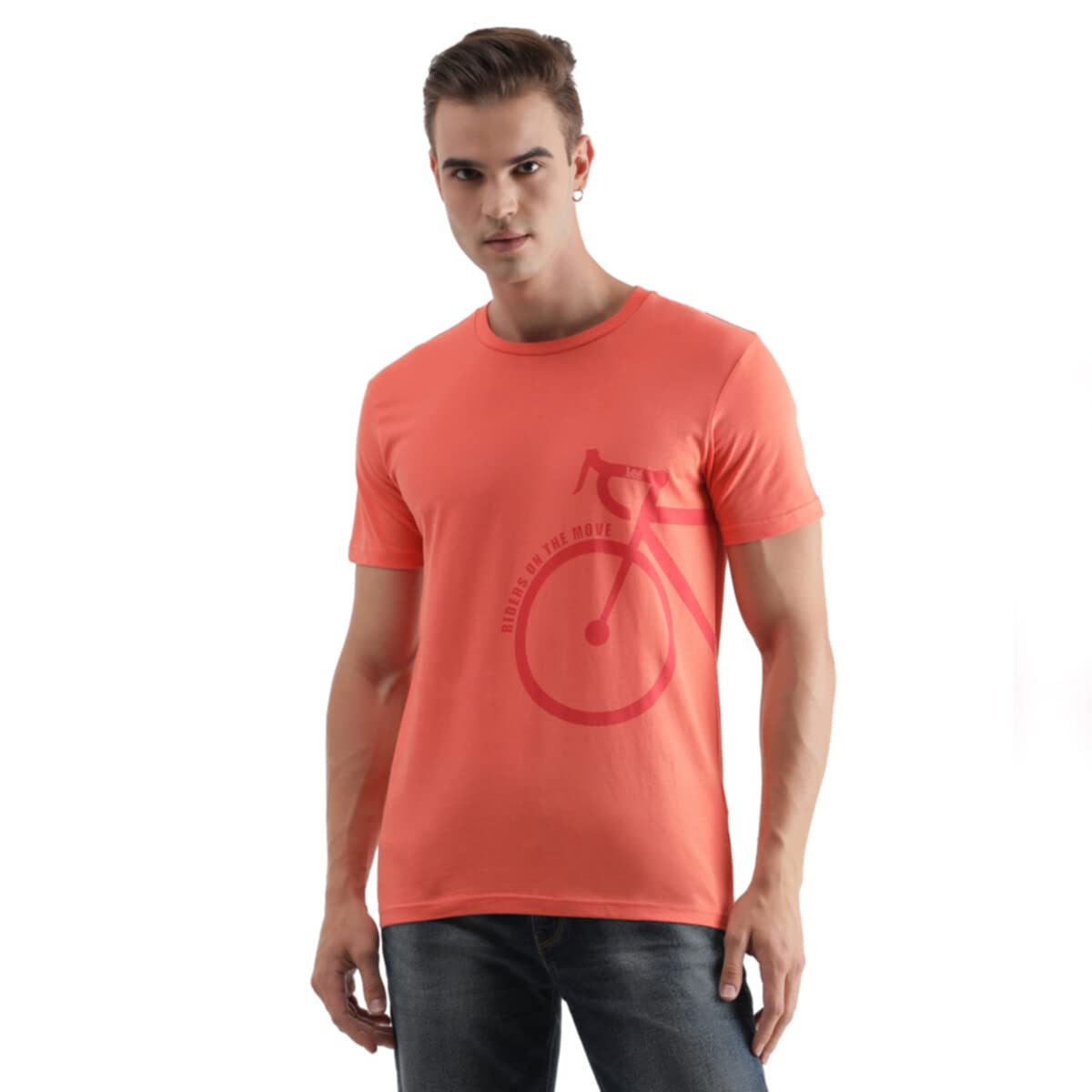 LeeMen's Graphic Print Crew Neck Slim Fit T-Shirt