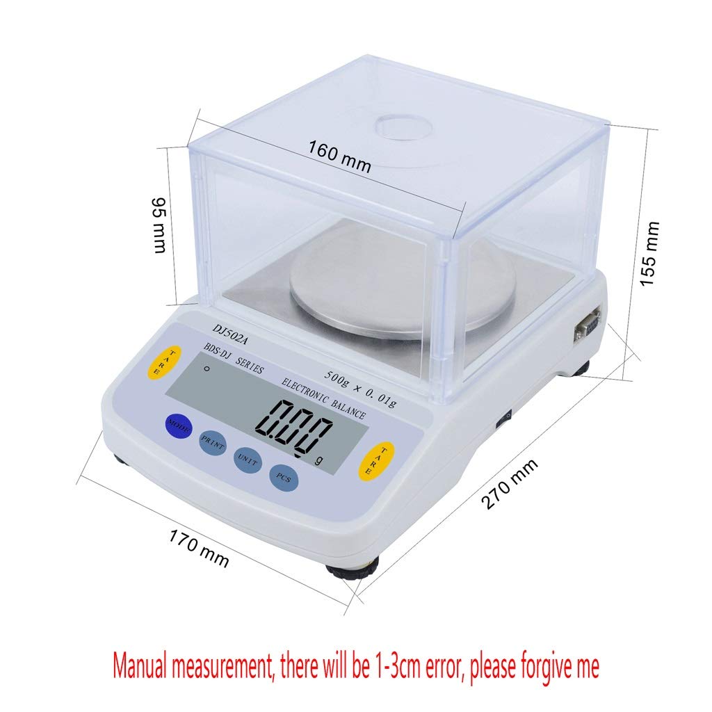 Hochpräzise Laboranalysewaage, elektronische Waage 0,01 g, Küchenwaage, geeignet für Labore, Küchen, Juweliergeschäfte (Größe: 300 g x 0,01 g) (300 g x 0,01 g)