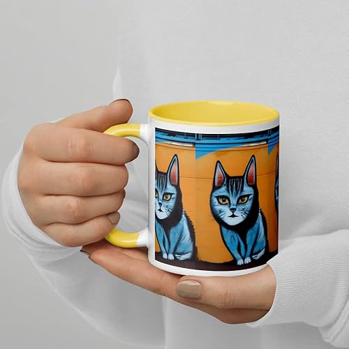Colección Graffiti Cats 7 Taza con color interior