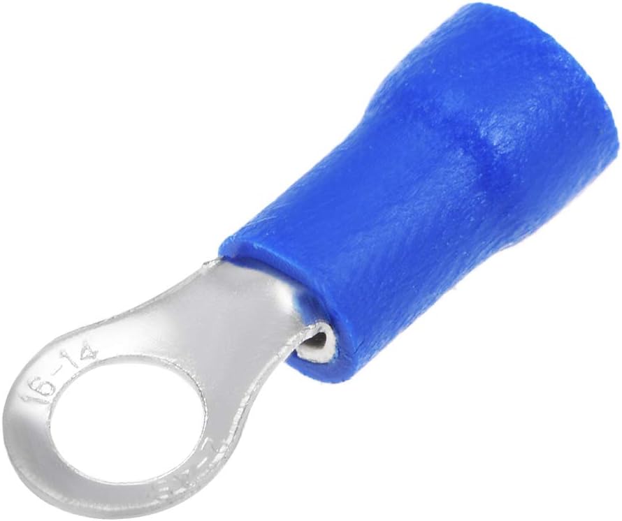 uxcell RV24S Insulated Electrical Crimp Terminal, Ring