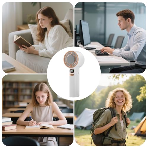 Ventilador de bolsillo USB para oficina y exteriores con batería de 3000mAh de larga duración 5