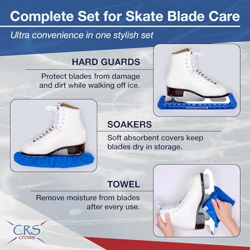 image for CRS Cross Ice Skate Guards, Soakers and Towel Gift Set. Essential Ice 