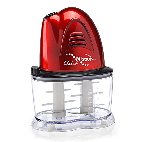 Trevidea PR124 Unico 300 W – Multifunction Food Processor with Two Tanks one Size red