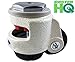 CasterHQ Wheel Master - Retractable Leveling Machine Stem Casters - 4 Pack - 2,400 lbs Per Set - Threaded Stem Version - 12MM Bolts/Hardware Included