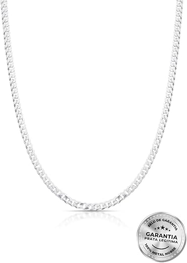 Corrente Masculina Grumet em Prata 925 Original 70cm