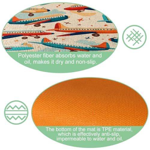 2 tapetes de cocina antideslizantes alfombra absorbente lavable 6