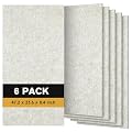 6 PCS Acoustic Panels, 47.2" x 23.6" Self-Adhesive Soundproof Wall Panels, High Density Noise Absorption Panels for Studio Wall, Home Office, Home Theater, Peel & Stick Sound Proof Foam Panels (Camel)