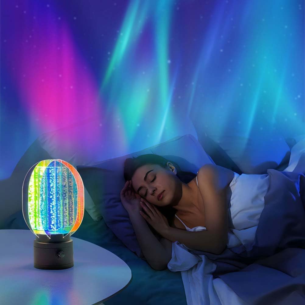 AoLa Aurora Projektor LED Drehbar Sternenhimmel Projektor Aufladbar Polarlicht Lampe Erwachsene und Kinder Schlafhilfe Nachtlicht Dimmbar Galaxy Projector für Zimmer Deko Geschenk Schlafzimmer Party