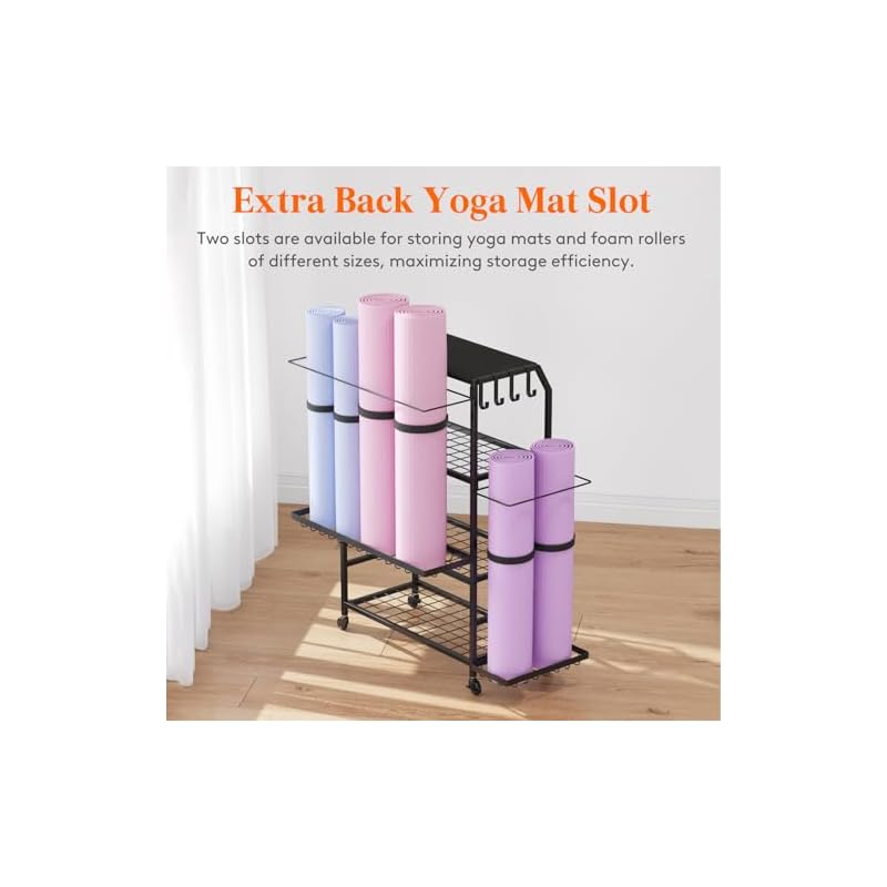 Lifewit Yoga Mat Holder, Home Gym Storage For Yoga Equipments,Fitness Equipments Organizer - Image 6