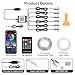 DEHERANE Interior Car LED Strip Lights, RGB 6 in 1 Ambient Lighting Kits with 315 inches Fiber Optic, 16 Million Colors Car Interior Lights with Wireless APP and Remote Control, Sync to Music