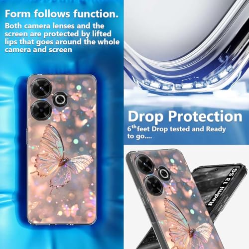 Image of Fashionury Soft Silicone Designer Printed Full Protection Printed Back Case Cover for Redmi 13 5G -D3164