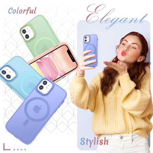 Image of for iPhone 12 Pro /iPhone 12 Case, Matte Magnetic Case, Lavender Purple