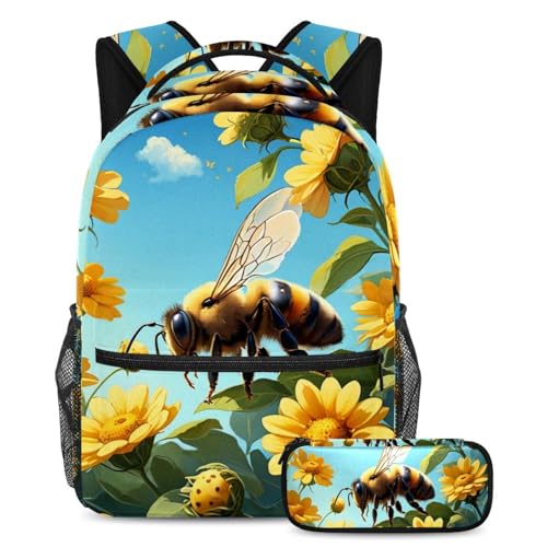 Cartables avec abeille pour en finir avec le manque de place et les crayons perdus