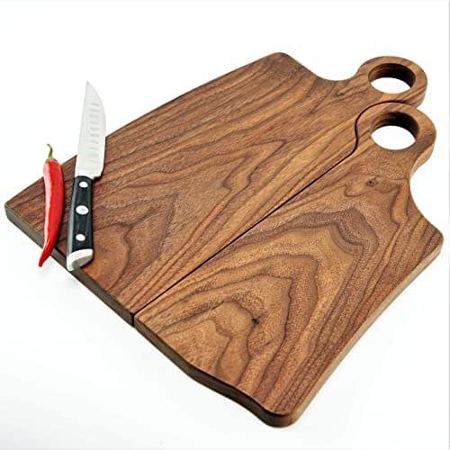 Straga Handmade Mr. & Mrs. Cutting Boards Walnut Wood