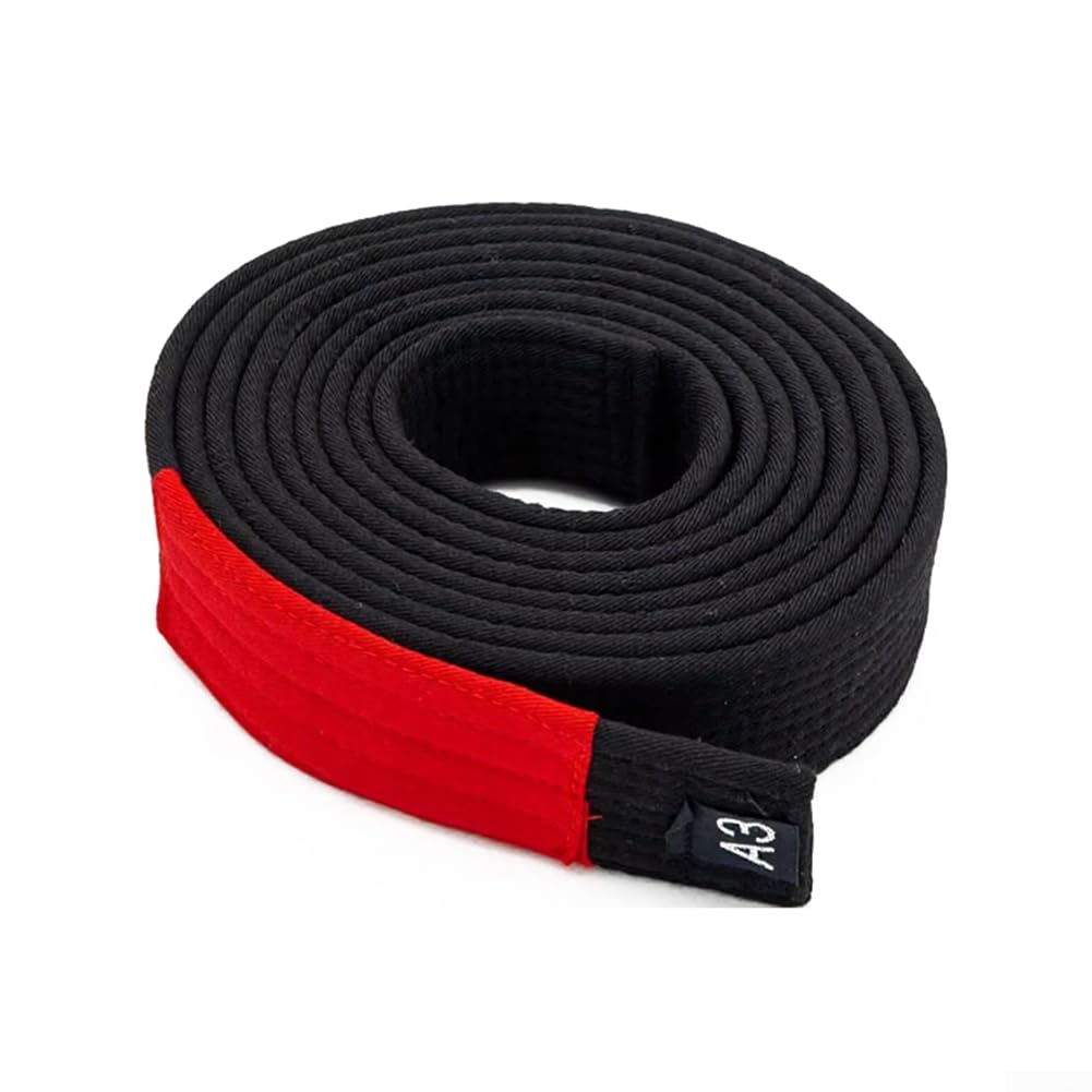 Ceinture de jiu-jitsu brésilien Mat-Durable avec coutures renforcées et bande de classement clairement définie pour une utilisation régulière (A 2 Blanc)