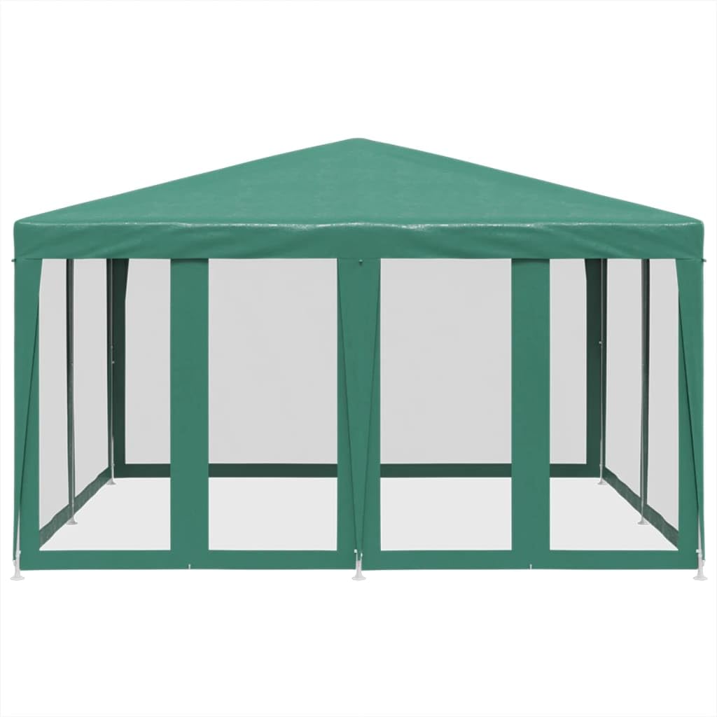 Partyzelt mit 8 Mesh-Wänden & Eisenrahmen, Pavillon mit Wasserdichtes Verdeck & Reißverschlusstür für Grillen Hochzeit, Rot 300 x 898 x 258 cm HDPE