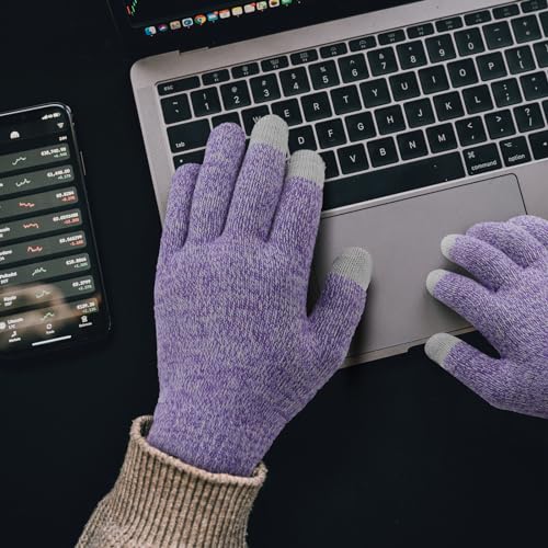 Image of Achiou Winter Gloves, Glove for Men Women, Upgraded Touch Screen Texting Warm Running with Thermal Soft Knit Lining