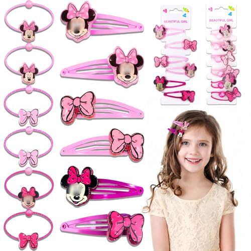 Haarspangen Mädchen Haarschmuck Set- Niedlich Mouse Haarclips mit...